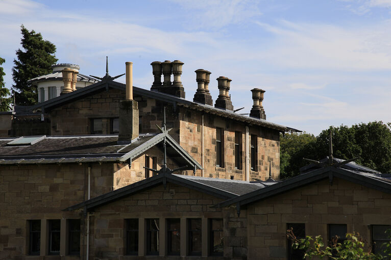 An exterior view of the Holmwood roof and upper floor