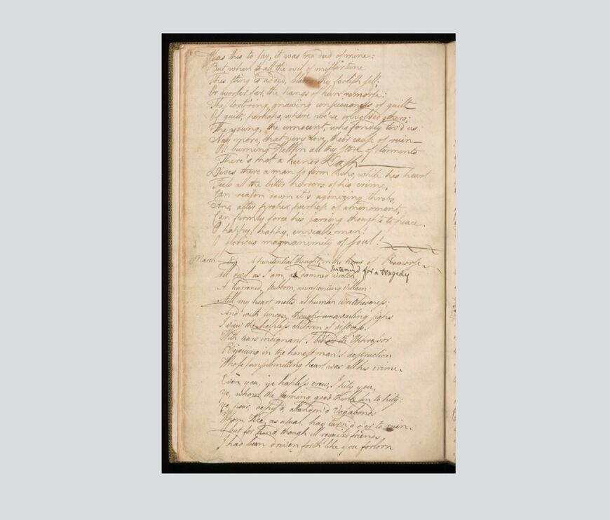 A handwritten page by Robert Burns from his First Commonplace Book.