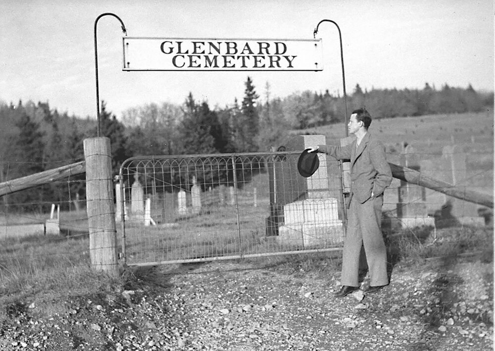 John Lorne Campbell at Glenbard Cemetery, 1937