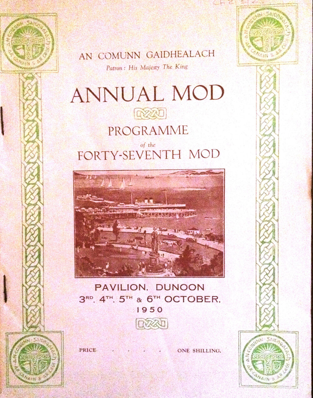 Dunoon Mòd programme, 1950