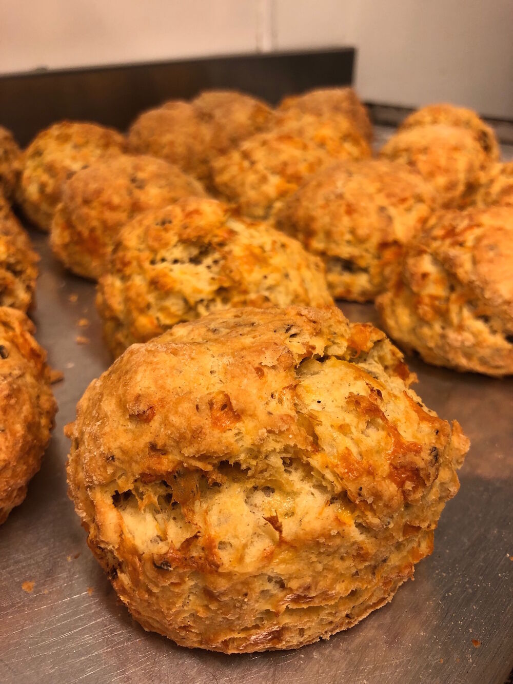 cheese and haggis scones on a Burns Night