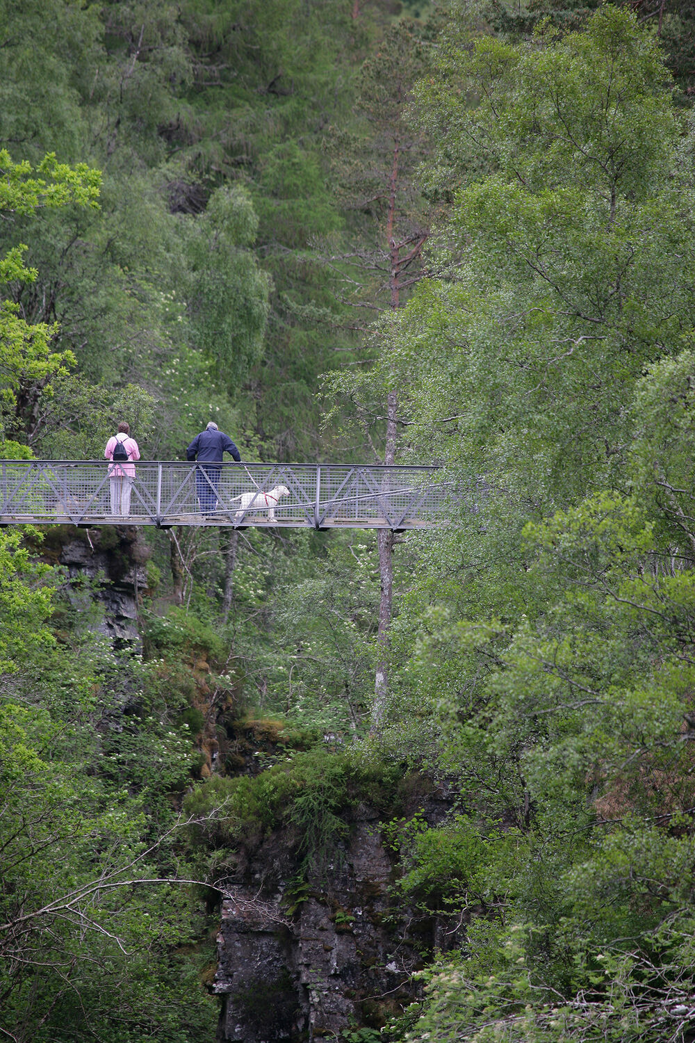 Suspension bridge in Corrieshalloch Gorge