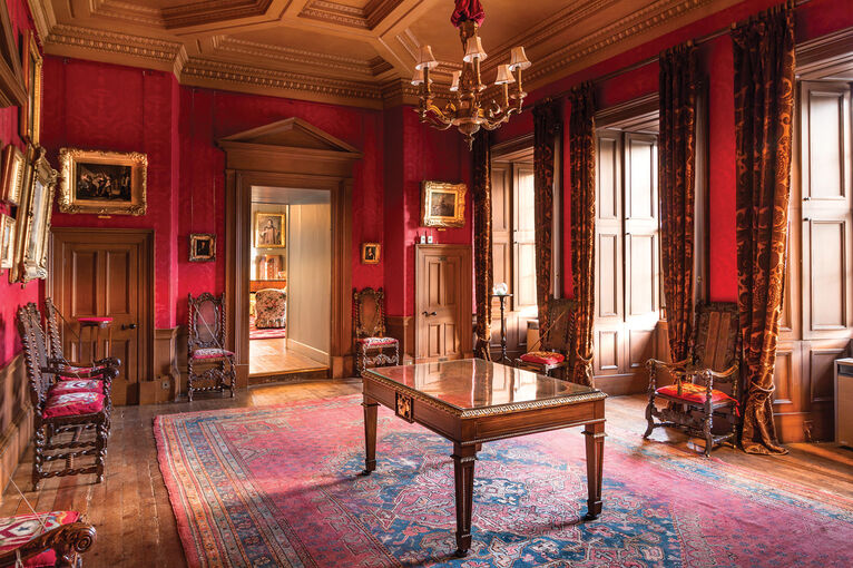 Furniture in Brodie Castle’s Red Drawing Room