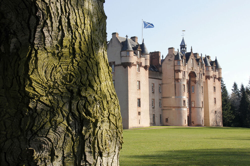 A view of Fyvie Castle from the grounds