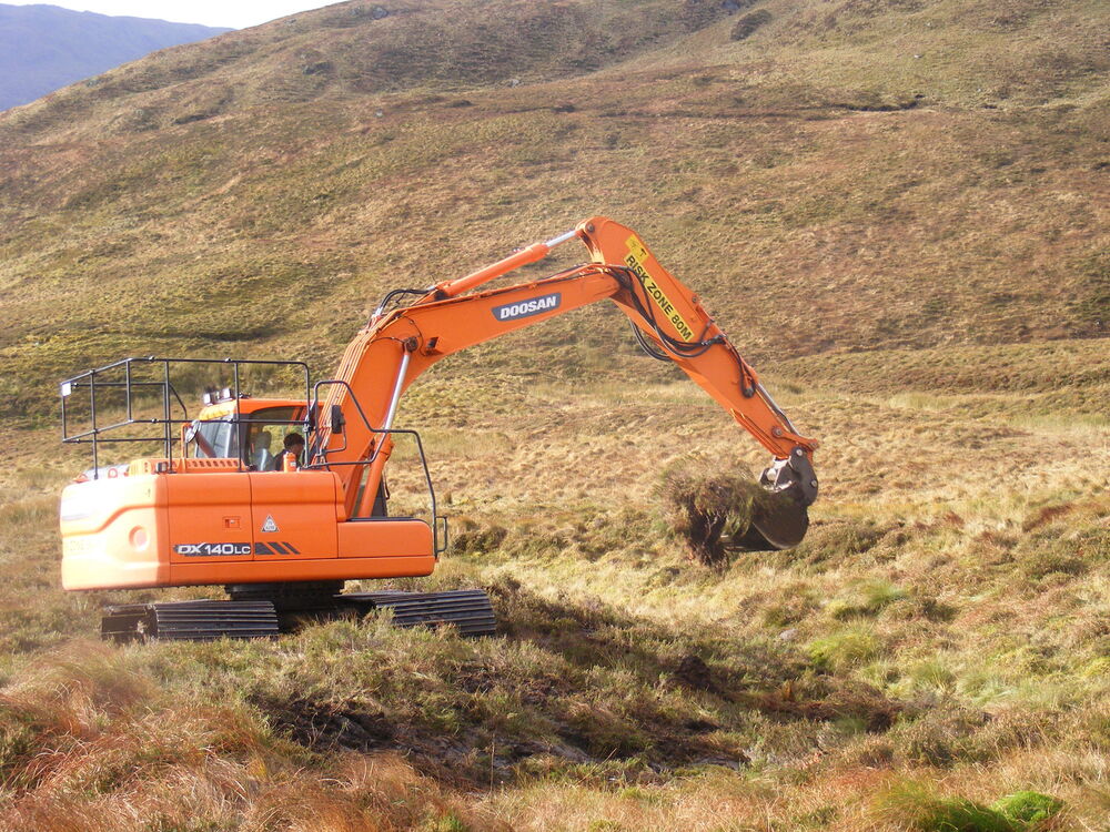 We’ve been undertaking peatland restoration work at a range of sites across Scotland.