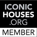 The logo for Iconic Houses, showing the text Iconic Houses .Org in white and silver against a black square background, with the word Member in black over a white banner at the bottom.